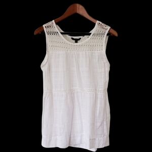 Maison Coupé White Sleeveless Top - M